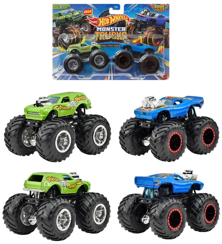 Hot Wheels Monster Truck 2 Pack Assorted 2 Cars x 8 Sets Box Sale Vehicle Toy Mini Car для детей от 3 лет и старше 164 986P-FYJ64