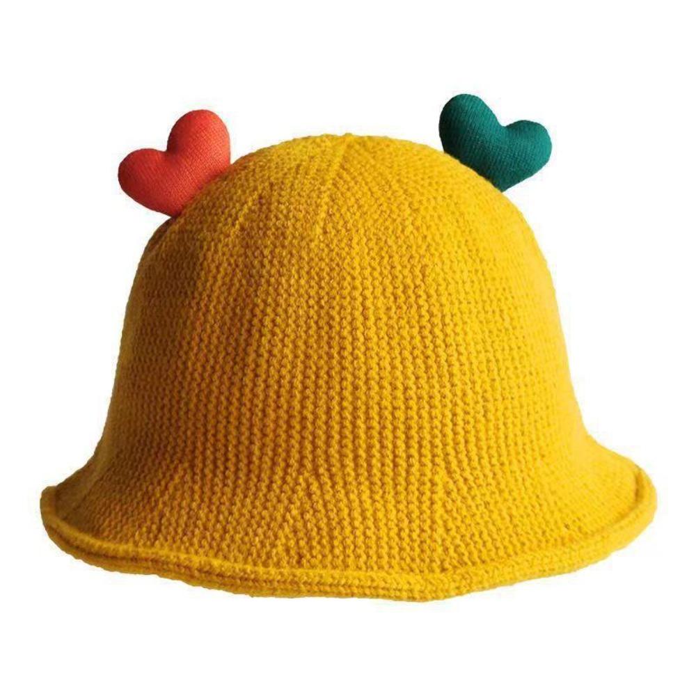 Cute Bucket Hat Warm Baby Children Fisherman Hat Knitted Hat Newborn Cap  Outdoor
