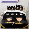 3pcs Sam and Colby pattern bedding set duvet cover set includes duvet cover &pillowcases, perfect all season bedroom decoration & gift