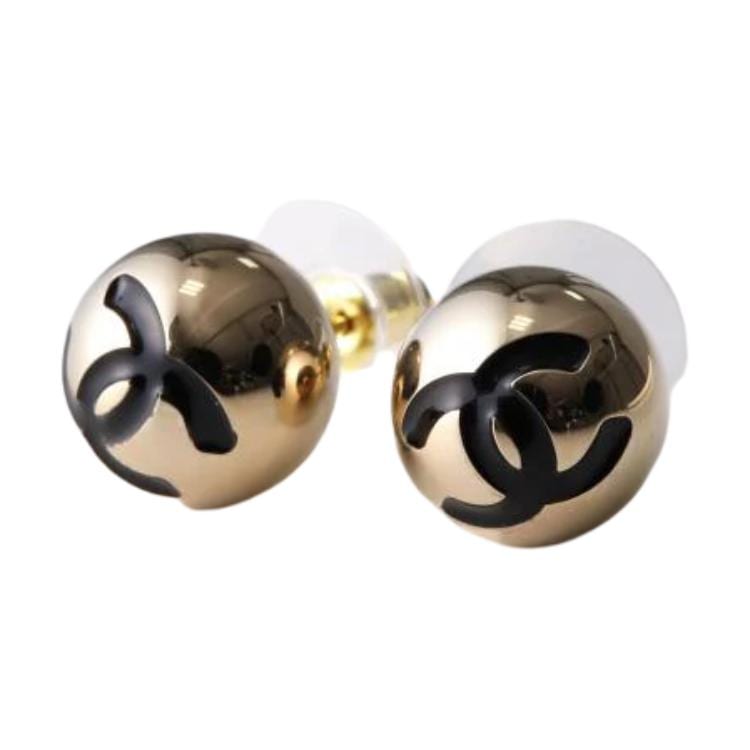 CHANEL Metal Ball Stud Earrings Women's Gold ABE806B19198NACVD