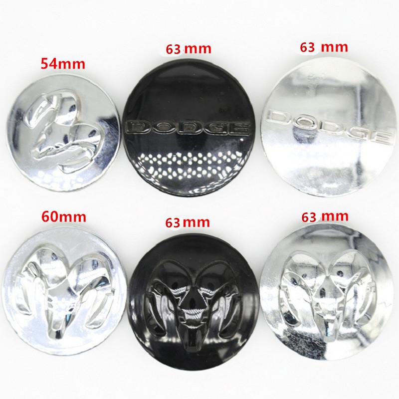 54/60/63mm 4PCS Car Wheel Hub Caps Center Cover for Dodge AVENGER CALIBER CARAVAN Challenger CHARGER DART DURANGO JOURNEY RAM PP2