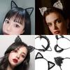 Lace Cat Ears Headband: Cute Catwoman Accessory for Christmas Parties