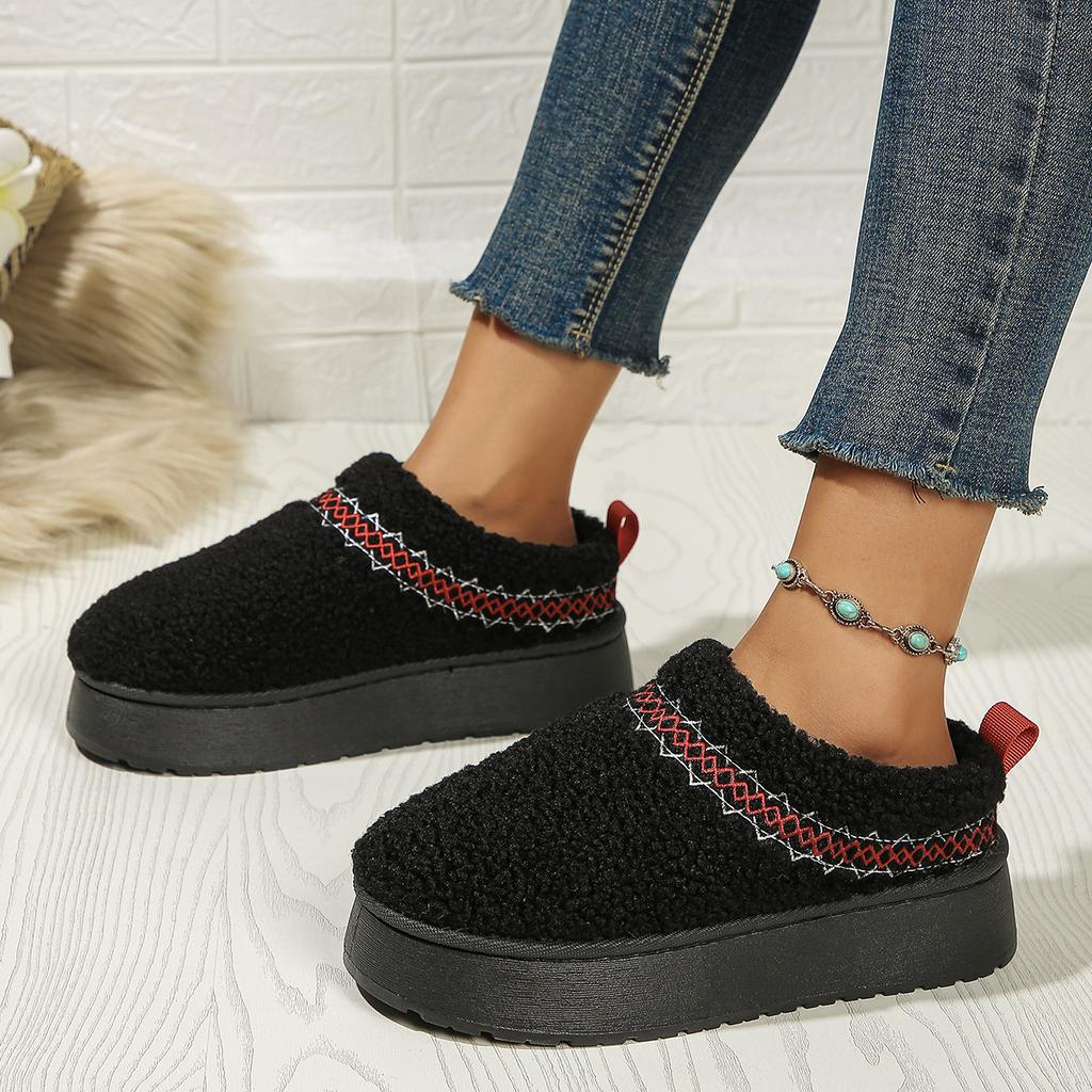 2024 Новые женские меховые тапочки Короткие сапоги Плоские короткие плюшевые шлепанцы Хлопковая обувь Дизайнерский бренд Зимние сапоги для снега