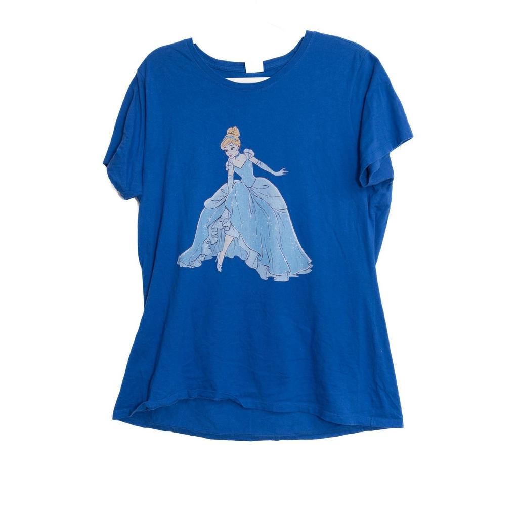 Disney Size XL Cinderella Blue Graphic Vintage Style Soft Touch Womens Tee
