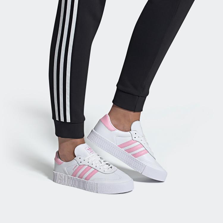 Adidas Womens Sambarose 'True Pink' (women's sizes) Footwear White / True Pink / Cloud White Skateboard Shoes FU7456