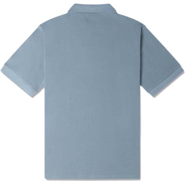 Converse Polo Shirts Men's Blue Gray Polo Collar Moderate Straight Fit 10024739-A03