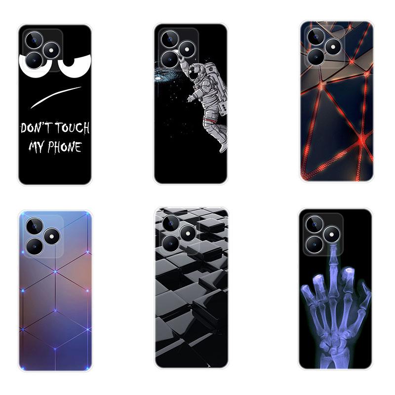 Для Realme C51 Корпус Окрашенная задняя крышка из ТПУ Мягкий силиконовый чехол Realme C51