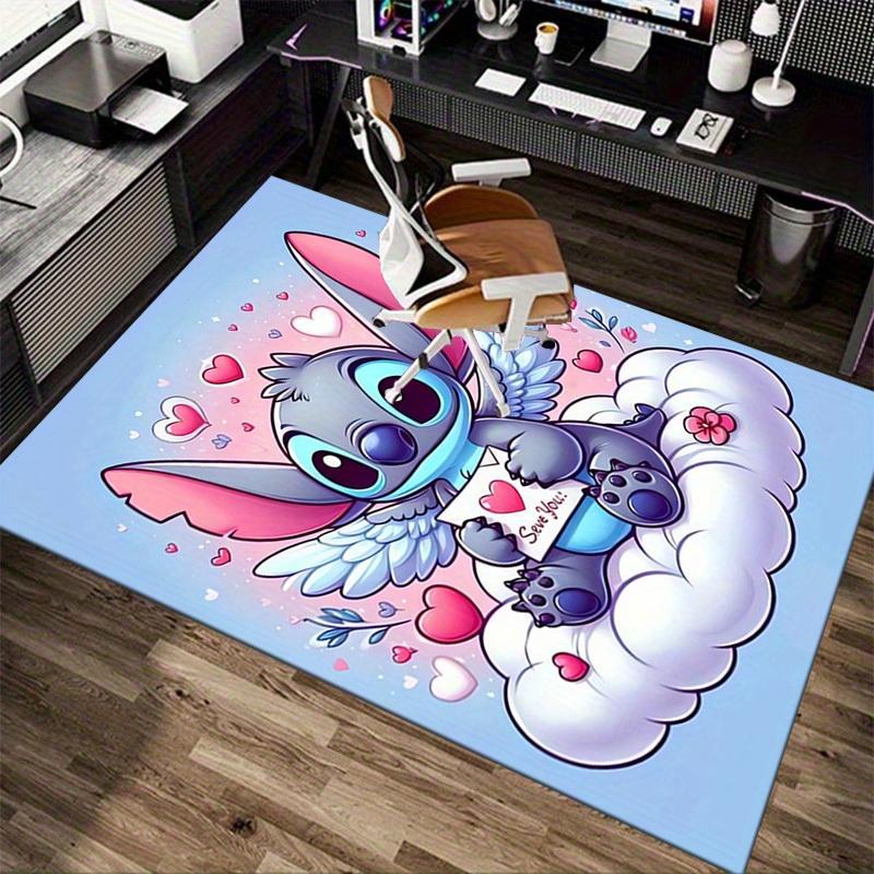 1pc. Cute Stitch Angel Wings Cloud Home Office Chair Outdoor Rug Valentine's Day Gift Heart Shape Decor Matz041073