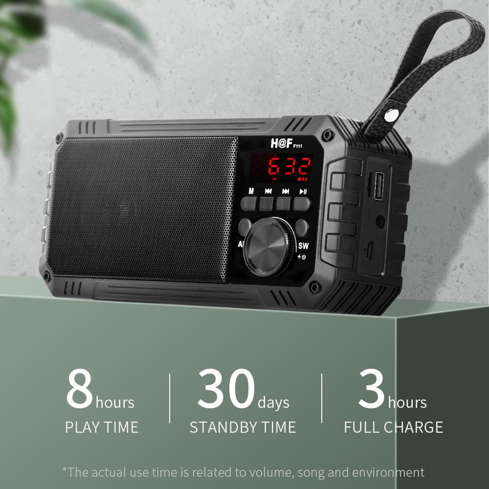 FM-радио Bluetooth 5,0 динамик портативное мини-радио для пожилых людей HiFi TF/USB MP3-плеер поддерживает запись в наушниках