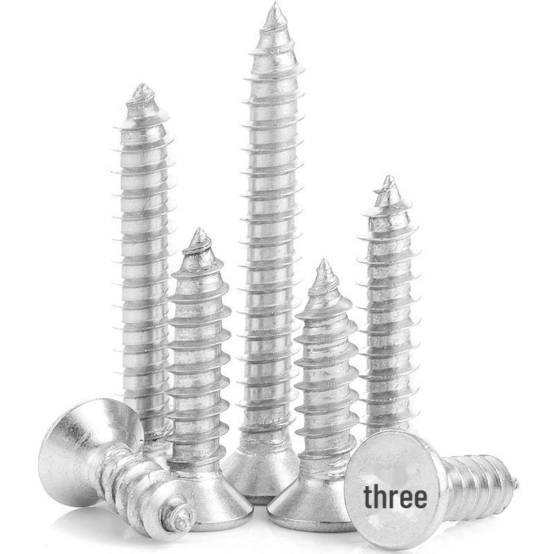 304 Stainless Steel Flat Head Cross Slot Countersunk Tapping Screws