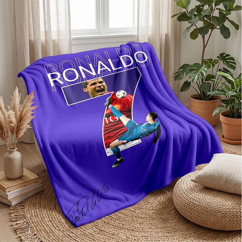 Cristiano Ronaldo Theme blanket Soft Flannel Blanket Plush Throw Blanket Cozy Sofa Bed Blanket for Home Decor