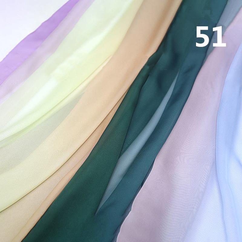 2M Ткань шифон градиентного цвета радуги в древнем стиле 30D органза тюль для DIY ханьфу свадебного платья сценического декора