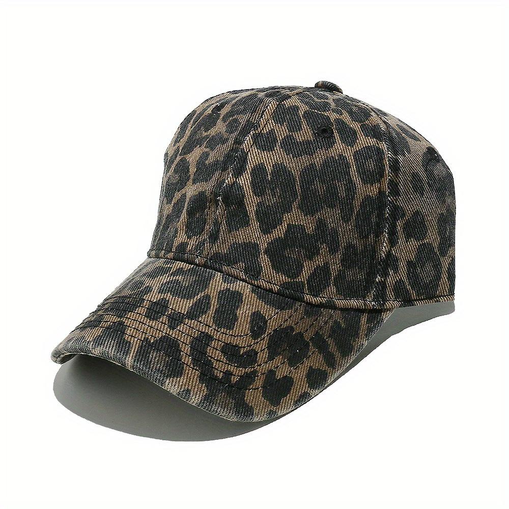 New Spring/Summer Women's Baseball Cap, Fashionable and Versatile Sun Hat with Leopard Print