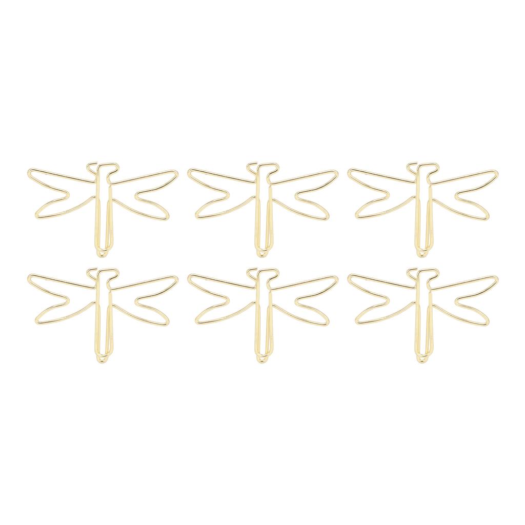 100Pcs Paper Clips Dragonfly Shaping Large Cute Jumbo Wide Paperclips Non Skid Metal Office Supplies