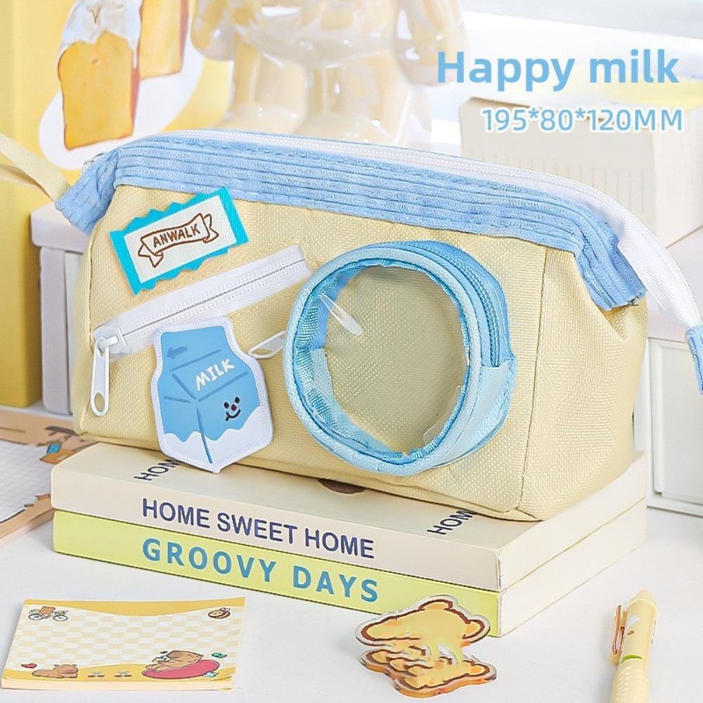 Cartoon Food itabag Pen Bags Large Capacity Zipper Pen Bag New Stationery Storage Pouch