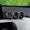 Car Interior Mini Quartz Watch Clock Hygrometer Thermometer Dashboard Ornament