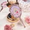 Flower Knows Серия «Фиалка и клубника Рококо» Карманное зеркало Зеркала для макияжа Портативное зеркало с ручкой