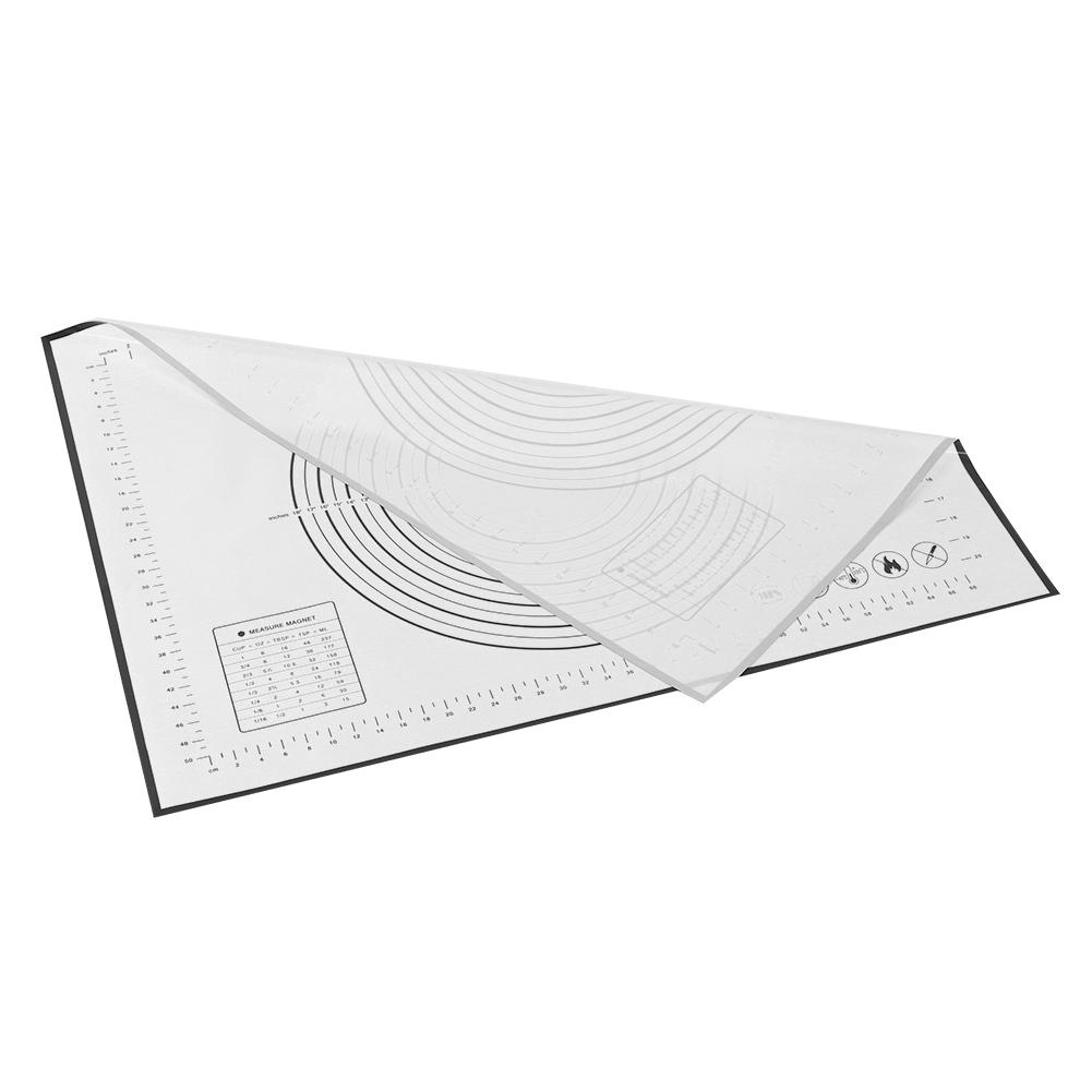 Нескользящий силиконовый коврик для замешивания теста с антипригарным покрытием и весами для кухни и выпечки