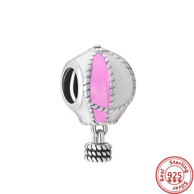 925 Серебряных Красочных Воздушных Шаров Дом Сердце Подвески Для Мальчиков Девочек Классические Бусины Подходит Подвески Браслет Ювелирные Изделия