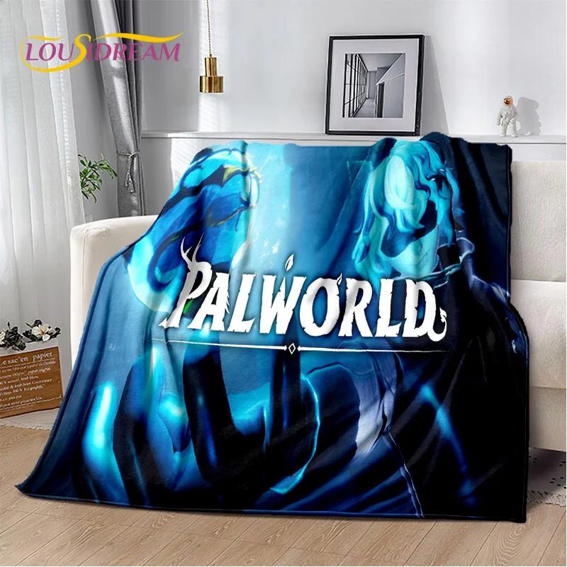 3D Мультяшное Игровое Одеяло Palworld, Мягкое Пледовое Одеяло для Дома, Спальни, Кровати, Дивана, Пикника, Путешествий, Офиса, Покрывало для Отдыха, Детское
