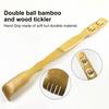 2Pcs/Set Back Scratcher Wear-Resistant Relief Itchy Compact Bamboo Wood Long Backscratcher Body Relaxation Massager for Adult