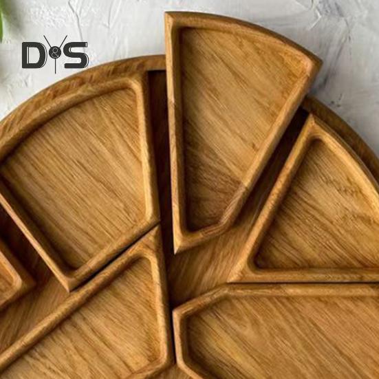 Деревянный поднос для закусок, сервировочное блюдо для закусок, поднос для десертов, круглая декоративная доска для колбасных изделий