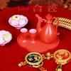 1 Set 1 6 Chinese Ancient Style Peacock Pot Kit Dollhouse Miniature Decor Pottery for Classic Family Scene Setup