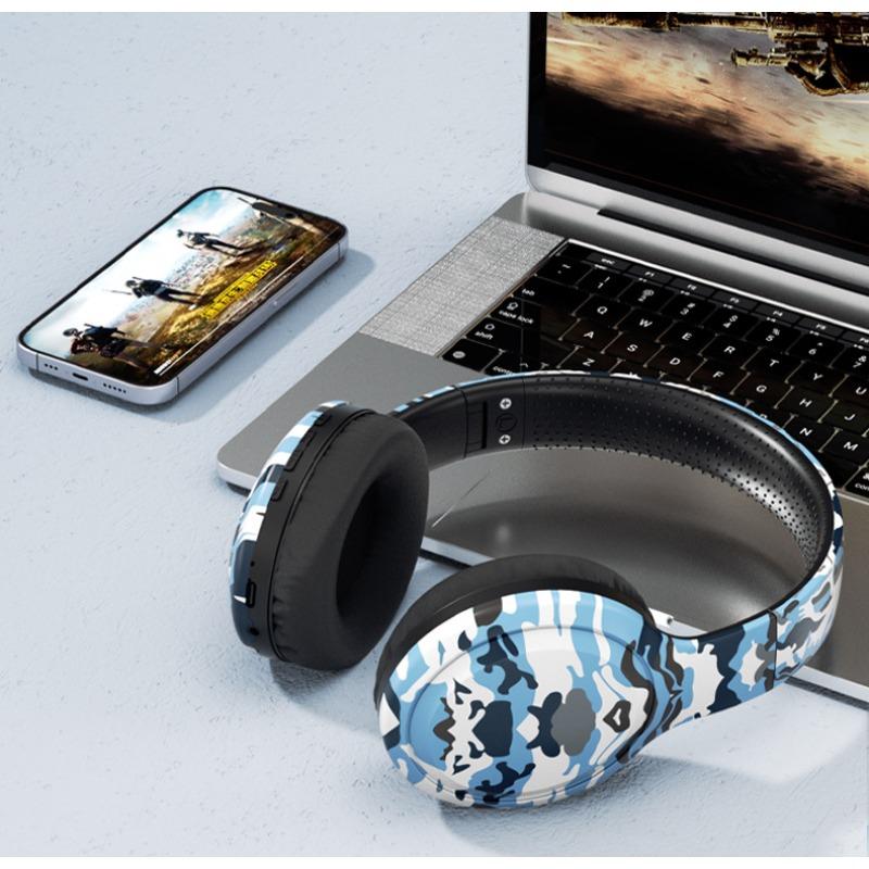 Беспроводные Bluetooth-наушники с сабвуфером, Bluetooth 5.3, подходят для мобильных устройств, компьютеров, игр, музыки и спорта