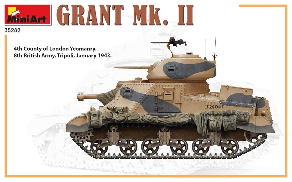 Miniart 1/35 British Grant Mk.2 Plastic Model MA35282