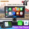 7inch Portable Car Monitor Wireless Carplay Android Auto FM AUX Audio Car Video Multimedia Player Touch Screen Rear View Camera