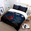 "Good Night Red Cardinal Bedding Set" Bedding set (1 duvet cover, 2 pillowcases, duvet not included)