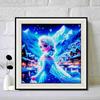 5D DIY Diamond Painting Decorative Princess Elsa Looks Back Full Round Drill Scenery Diamond Embroidery Cross Stitch Kits Home Decor Gift