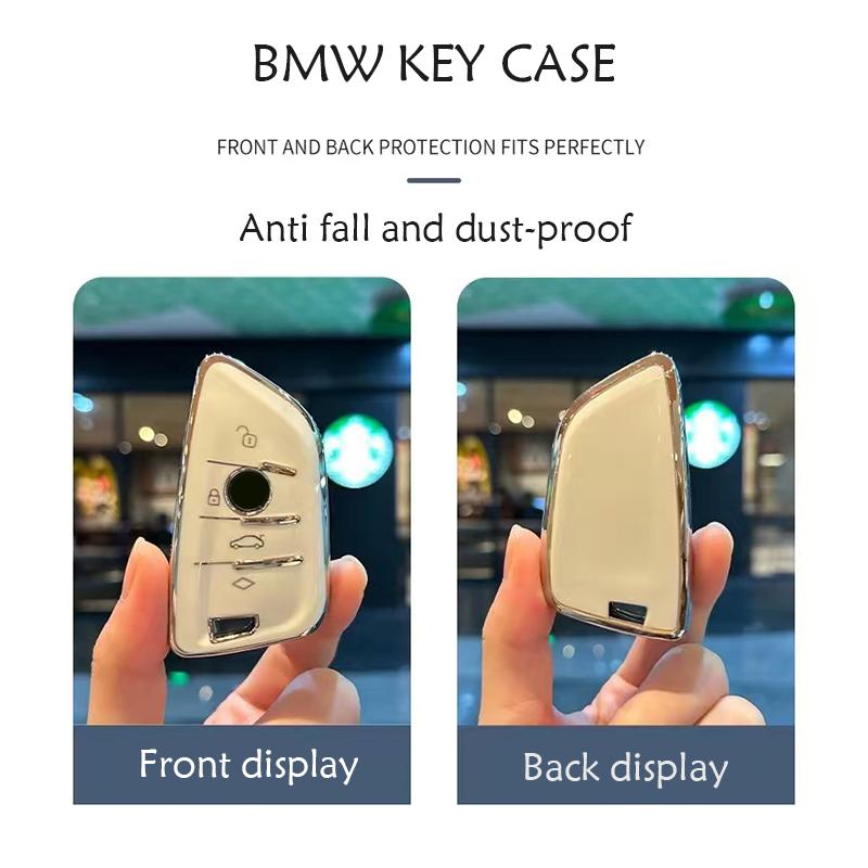 TPU Car Key Case Cover with Keychain Lanyard Fob For BMW 1 3 5 6 7 Series X5 X1 X3 X6 X7 G20 G30 G11 F25 F30 F10 F15 F16 G01 G02