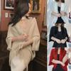 Winter Warm Knitting Shawl Thick Cardigan Cloak Wedding Party Plush Wraps Scarf