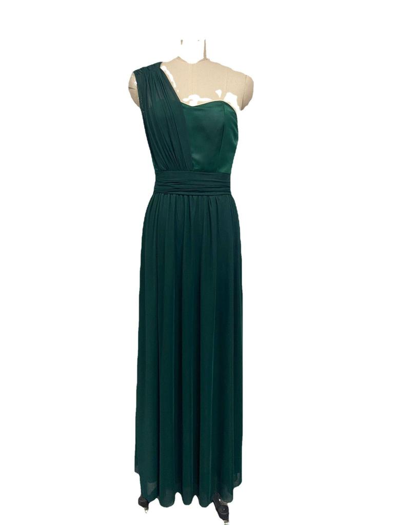 Стильное европейско-американское однотонное макси-платье с подтяжками