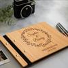 Резной деревянный фотоальбом и книга пожеланий для свадеб и юбилеев