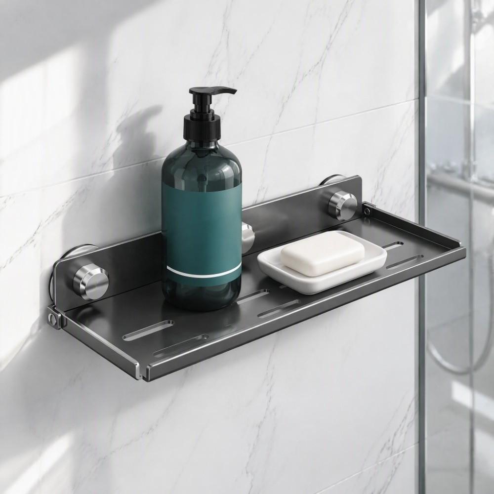 No Drilling Collapsible Storage Rack Suction Cup Drain Storage Rack Shower Storage Rack Kitchen