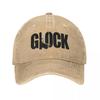 Тактическая стрельба из пистолета Glock Бейсболки Потертая джинсовая кепка с застежкой сзади Уличная на все сезоны Дорожная Неструктурированная кепка Шляпа