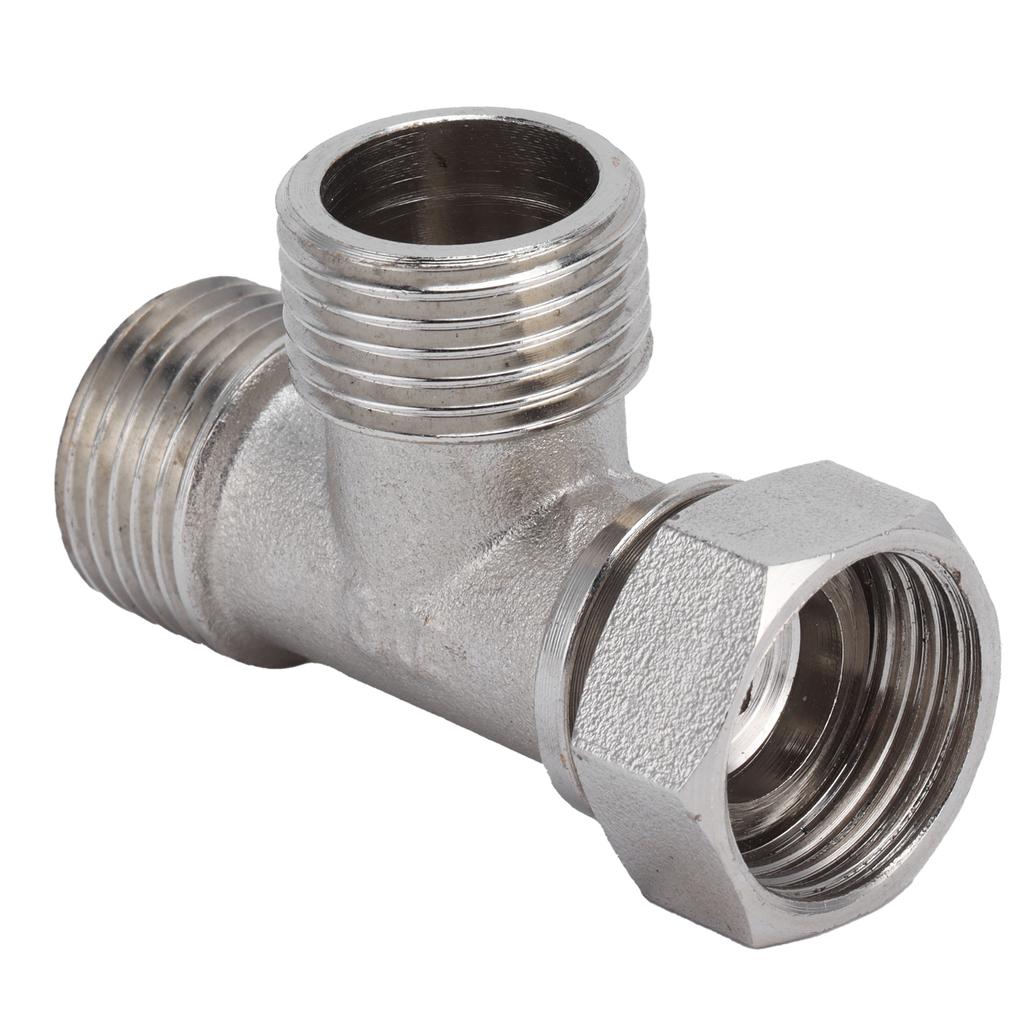 G1/2 Male/Female Thread Tee Connector Stainless Steel Water Pipe Joint Tee Adapter