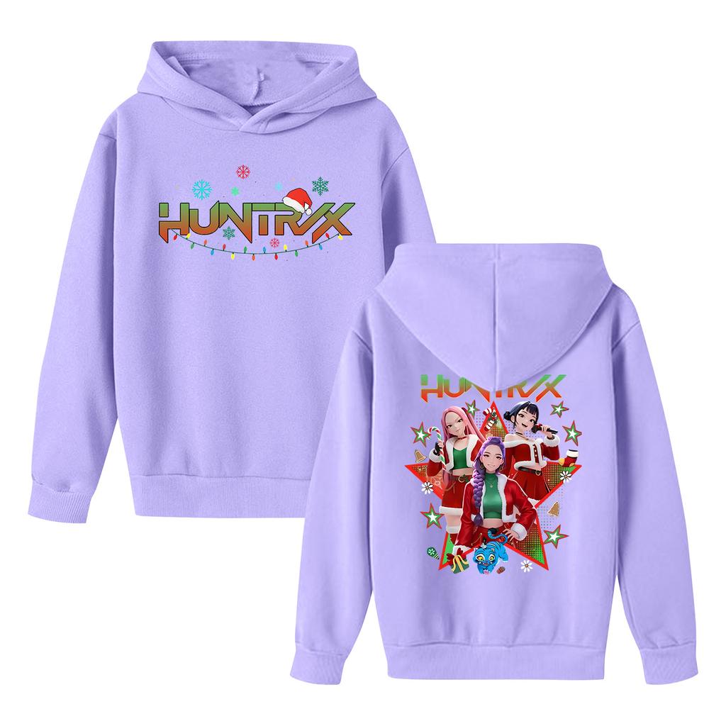 Kids' Long Sleeve Loose Pullover Letter Print Drawstring Hooded Sweatshirt