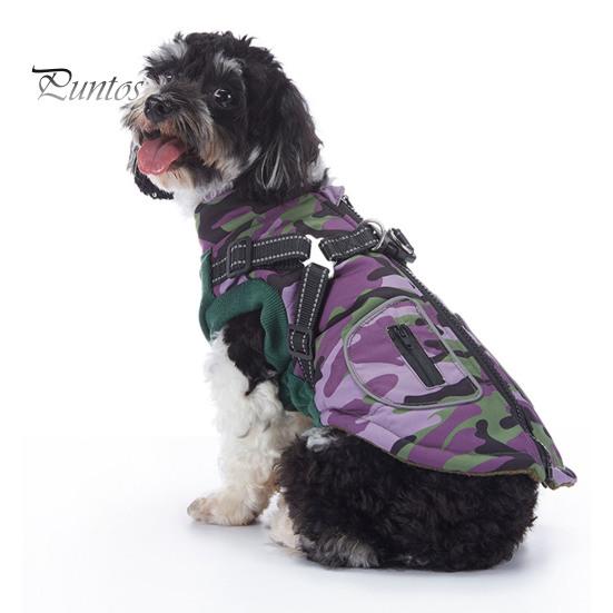 Зимнее пальто для собак, водонепроницаемая куртка для собак на молнии, ветрозащитная куртка для щенков, теплое пальто, светоотражающая одежда для собак со шлейкой