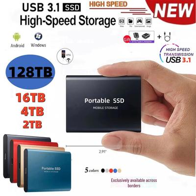 Высокоскоростное трансграничное расширение SSD: Портативный твердотельный накопитель емкостью 1 ТБ, 2 ТБ, 8 ТБ