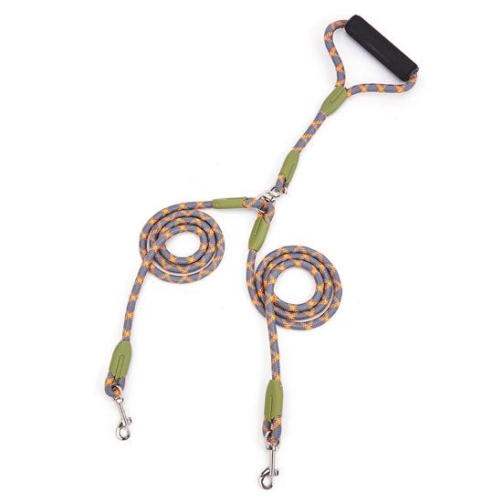 Двойной поводок для собак с поворотом на 360 градусов, не спутывается, поводок для прогулок с двумя собаками
