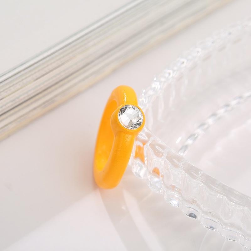 iF ME Корейские прозрачные акриловые кольца с бриллиантами, модные кольца на палец ярких цветов, женские ювелирные аксессуары, подарок
