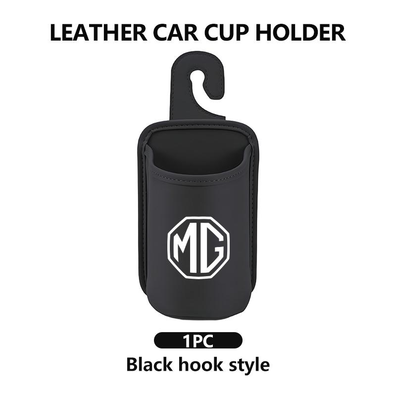 Car Leather Cup Holder Hang Drink Storage Box Accessories For MG GT 3 5 6 7 GS Pilot HS ZS ZX UU444