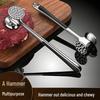 Stainless Steel Meat Tenderizer Hammer - Kitchen & Commercial Use