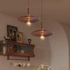 Nordic Style Black Walnut Retro Brass Chandelier for Restaurant or Bar