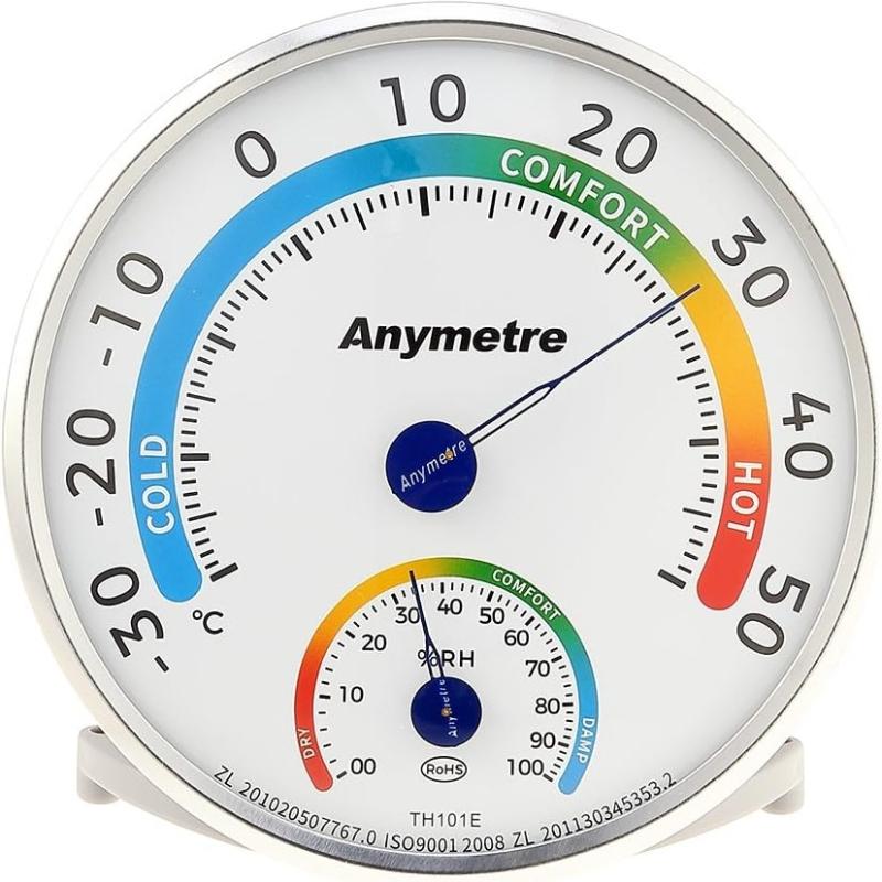 2 In 1 Analog Thermometer Hygrometer Indoor Temperature Humidity Monitor