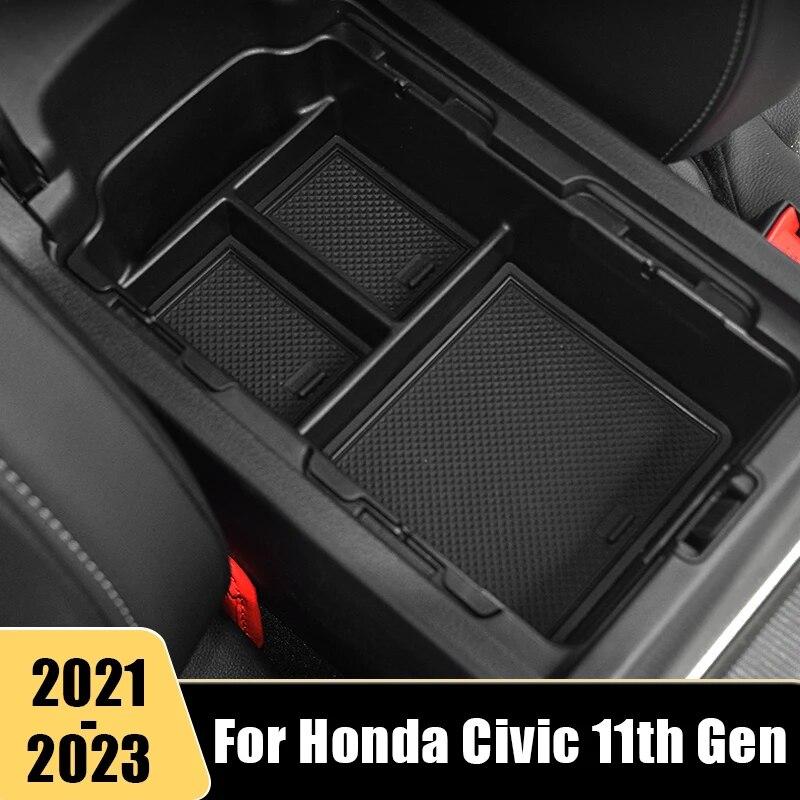 Чехол-органайзер для автомобильной консоли, подходит для Honda Civic 11-го поколения, центральный подлокотник, контейнер для хранения, аксессуары