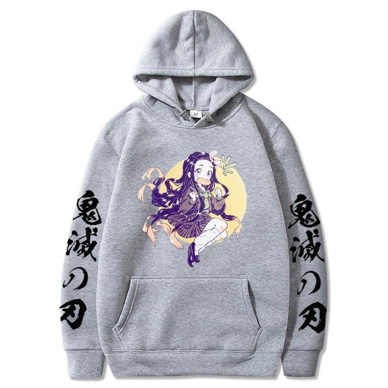 Осень Японская Анимация Принт Мужская Толстовка Бренд Худи Одежда Винтаж Мода Повседневная Унисекс С Длинным Рукавом Пуловеры
